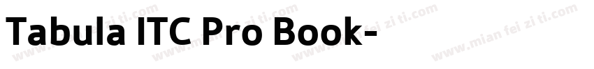 Tabula ITC Pro Book字体转换